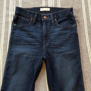 madewell 10” high rise skinny jean sz 28